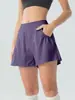 Pantalones cortos deportivos de yoga de verano para mujer, finos, anti-exposición, con bolsillos, secado rápido, transpirables, casuales para correr y fitness, de tres cuartos