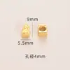 Acessórios dourados com preservação de cor forte para pulseiras DIY, acessórios para joias, contas para pulseira com furo grande em forma de cabaça, pulseira de ouro antigo, pulseira, contas soltas