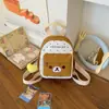 Bolso de mano de oso lindo estilo coreano, moda de dibujos animados, mochila dulce, diseño de alta calidad, portátil para salidas, bolso de hombro casual