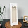 Venta Directa de Fábrica Bolso de Flor de Punto Bolsa de Papel Color Vino Tinto Bolsa de Regalo Transparente con Ventana Bolsa de Regalo para Ramo Individual