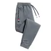 Pantalones Deportivos de Piel de Cordero con Bolsillo con Cremallera para Medir para Hombre Invierno con Forro Polar Gruesos Cálidos Pantalones Deportivos para Hombre Pantalones Casuales