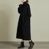 Novedad Otoño e Invierno 2026 Talla Grande Forrado de Felpa Engrosado Elegante Vestido de Cuello Alto Suelto Casual Vestido Sudadera de Manga Larga