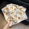 [Estilo Floral] Pañuelo de Seda Amazon Transfronterizo para Mujer 2025 Nuevo Regalo Delgado de Alta Gama para Mamá Pañuelo Cuadrado de 70