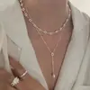 Colar de Flor Tecida com Pérolas Inspirado em Design para Mulheres, Único e Moderno, Gargantilha e Corrente para Clavícula Versátil