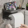 Portarrollos de papel higiénico, caja de pañuelos para pared, caja de pañuelos para baño de pared sin taladro, almacenamiento de papel higiénico para baño y aseo