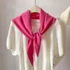 Bufanda Triángulo Engrosada Patrón de Diamantes 100% Lana Bufanda Cruzada Otoño/Invierno Nuevo Estilo Cálida Color Sólido Bufanda Pequeña para el Cuello para Mujer
