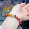 Pulseira de Areia Imperial de Conteúdo Médio com Ágata Cinco Deuses da Riqueza, um Presente de Aniversário para Namorada ou Melhor Amiga, ou para Uso Pessoal