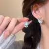 Presilhas de Orelha Estilo Coreano Sem Furo, Brincos com Design Estiloso para Mulheres, Presilhas de Osso da Orelha com Borboleta e Pérola de Franja Longa, Alto Padrão
