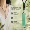 Collar con colgante hexagonal de bala de jade de cristal natural en polvo, muy popular en Amazon. Joyería transfronteriza europea y americana.