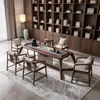 Nuevo juego de mesa de té de madera maciza estilo chino para oficina, casa de té, recepción, sala de estar en casa y mesa de té kung fu