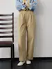 Item de LiquidaçãoEsgotado e Removido do Estoque Algodão Cintura Alta Versátil Calça Casual para Mulheres 2026 Primavera Novo Estilo Calça 90312