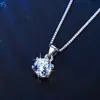 TikTok Live Moda de Cadena de Suministro Clásico Colgante de Seis Garras Simple Estudiante Combinación Perfecta Colgante de Moissanita Collar para Clavícula