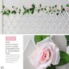 Rattan de Rosa Simulada com 9 Cabeças, Decoração Bloqueadora de Teto de Planta Simulada, Videira de Flor Artificial de Plástico Enrolando Transfronteiriça