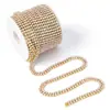 Cadena de Garra de Perla Cifrada Color AB de 2 mm a 6 mm Cadena de Garra con Strass Base Dorada y Plateada Taladro de Garra Cadena Pegatina para Teléfono Móvil DIY Venta al por Mayor