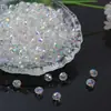 Cuentas de Rueda de Vidrio Facetado de 6 mm, Cuentas Sueltas de Cristal Brillante, Accesorios de Joyería Hechos a Mano para DIY, Cuentas de Vidrio Iridiscente Aurora