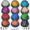 Conjunto misto de lua 3mm transfronteiriço joia de unha gradiente pó laser pó de cebola dourado material de gel para unhas atacado
