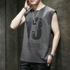 Chaleco de verano para hombre, informal, de marca moderna, personalizado, ropa deportiva, ropa exterior, camiseta holgada sin mangas