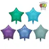 Globo de Película de Aluminio Estrella de Cinco Puntas de 17/18 pulgadas Globo Redondo Metálico Retro para Cumpleaños Boda Decoración de Corazón para el Día de San Valentín