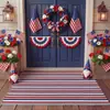 Tapete Decorativo Temu Dia da Independência Americana Transfronteiriço, Veludo Cristal, Tapete de Chão Resistente a Manchas e Desgaste, Capacho de Entrada