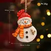 Colgante Retro de Resina Navideño Decoración Festiva Regalo para Niños Colgante de Muñeco de Nieve para Personas Mayores Decoración de Árbol de Navidad