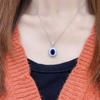 Collar serie Royal Caibao para mujer ins collar simple europeo y americano incrustado con diamante temperamento joyería libro rojo pequeño al por mayor