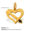 Novo Estilo Doce e Fofo Europeu e Americano DIY Pingente de Estrela, Lua e Coração com Diamante Aço Inoxidável Banhado a Ouro 18K Acessórios Criativos