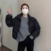 Chaqueta Corta de Plumón Estilo Ken Dou Estilo Americano para Mujer 2023 Invierno Nueva Plumón de Pato Blanco Chaqueta con Cuello Maillard
