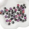 Miçangas de Flor de Ameixa de Cristal de 10mm Furo Reto Flor de Cinco Pétalas Vidro Miçangas Facetadas Pulseira Colar Acessórios para Roupas Venda por Atacado