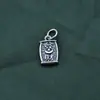 Accesorios de Plata de Ley S925 Estilo Chino Retro, Colgante de Fortuna, Pulsera de Cuerda Trenzada DIY con Cristal, Colgante de Cuerda Roja