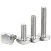 Pernos T Cuadrados de Acero Inoxidable 304, Tornillos Ranurados, Pernos T Gb37 para Ranuras, M5M6M8M10M12