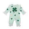 Mono de pierna acampanada para niña, estilo europeo y americano, para primavera y otoño, Día de San Patricio, mameluco largo