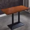 Mesas de Restaurante em Madeira Maciça, Econômicas Comerciais para Lanchonete, Loja de Macarrão, Café, Loja de Chá com Leite, Mesa Pequena Redonda Quadrada