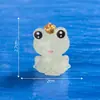 Terrario de musgo, figura creativa de rana brillante, decoración DIY de jardinería, accesorios, pequeños adornos para coche o escritorio