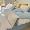 Set de Ropa de Cama de Algodón y Lino Teñido en Hilo de Cuatro Piezas para Primavera/Verano 2026 Set de Ropa de Cama de Hilo Arrugado Fabricante de Textiles para el Hogar de Nantong Venta al por Mayor