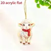 Adornos de cabra de dibujos animados lindos para coche de Navidad, adornos para árbol de Navidad, decoraciones para el hogar, producto nuevo transfronterizo