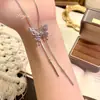 Lujo Ligero, Gama Alta, Moda Súper de Hada Mariposa Borla Larga Cadena de Suéter Collar Diseño Accesorios de Nicho para Mujeres