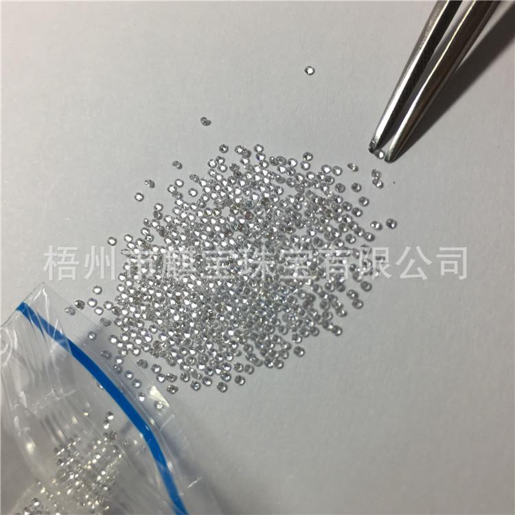天然白锆 1.0-1.25MM圆 形成品