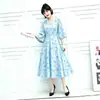 Vestido A-line Holgado de Manga Media y Cuello Redondo con Estampado Floral Retro Nuevo 2026, Estilo Suave y Elegante, Versátil para el Uso Diario