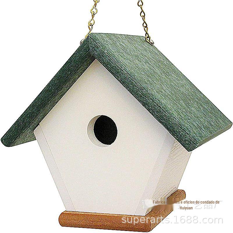 8 跨境出口工厂彩色木质鸟屋 小鸟画眉鹦鹉木制鸟屋 (2)