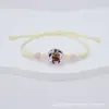 Venta directa del fabricante: Pulsera Patrón Caparazón de Tortuga con Flores Secas, Joyería de Aliento de Bebé con Cordón Deslizante, Moda Hecha a Mano con Plantas de Flores Reales