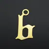 Colar pingente design de 26 letras aço titânio feminino banhado a ouro aço inoxidável acessórios de joias diy pingente de colar atacado