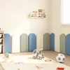Borde de pared de tatami acolchado suave para habitación infantil, guardería, pared de aula, tablero protector anticolisión autoadhesivo, cabecero de cama, acolchado suave
