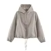 Comercio exterior transfronterizo ropa de mujer, nuevo estilo de otoño, moda casual europea y americana, chaqueta con capucha a cuadros 6318010