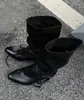 Botines retro de cuero súper suave, corte relajado, punta fina, para mujer, versátiles botas vaqueras estilo western, tacón grueso, efecto adelgazante, botas de equitación