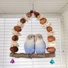 Juguetes para Loro Piña Cadena de Nueces Bloque de Madera de Manzano Cadena para Masticar Escalera de Trepa Molienda de Pico Juguete para Pájaro Paisajismo Suministros para Pájaros