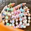 Cadena para teléfono con lazo y cuentas cuadradas transfronteriza, llavero, accesorio colgante de moda para bolso de niña, regalo pequeño, venta al por mayor