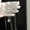 Cadena Mariposa Cristal Perlas Lujo Ligero Perla Estilo Ins Lanyard de Alta Gama Collar Estilo Primavera de Alta Gama