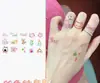 Accesorios de Moda para Niñas, Lindas Nuevas Pegatinas de Mariposa de Colores Sol Luna para Dedos, Accesorios Creativos de Joyería
