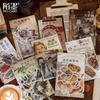 Serie Instituto de Investigación de Café Mo Mo y Paquete de Calcomanías de Papel Retro Álbum de Recortes DIY Material Decorativo Calcomanías 40 8