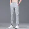 Pantalones Casuales para Hombre Verano Delgados de Seda de Hielo Pantalones de Hombre Ajustados Rectos Deportivos Pantalones Largos para Hombre Verano